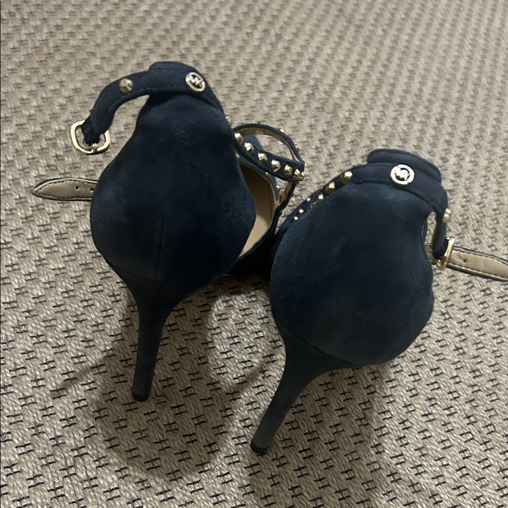 Michael Kors Navy Studded Heels - Picture 5 of 9
